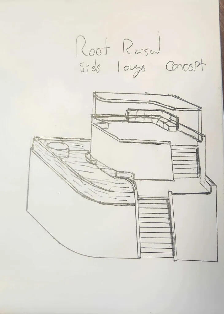 Rough sketch of that building